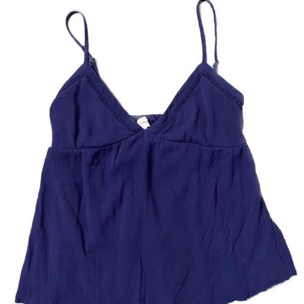 La Hearts Blue Fitted Camisole with Spaghetti Straps